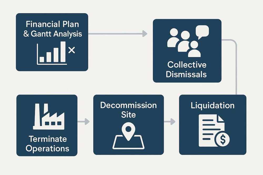 Process for discontinuing operations Process for discontinuing operations